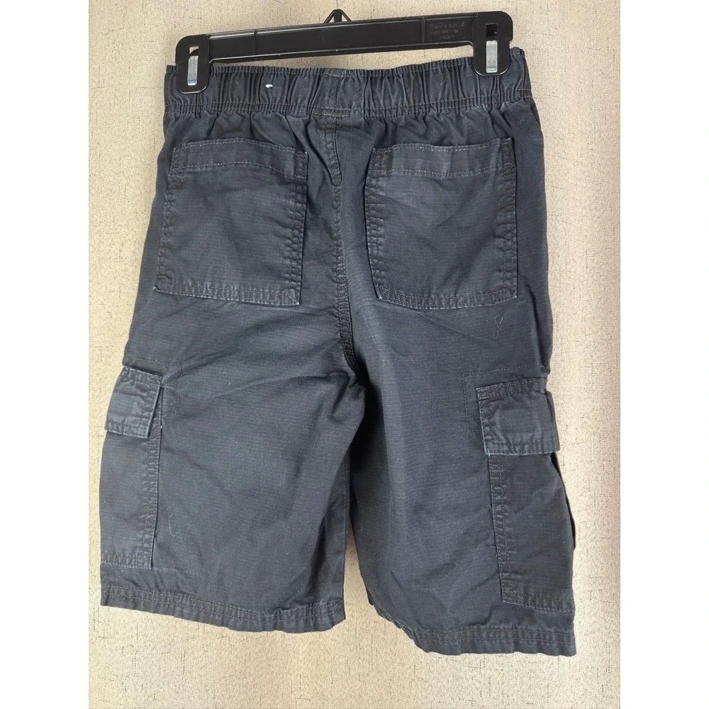 The‎ Children's Place Cargo Shorts Boys Size 12 Black Excellent Elastic Waist